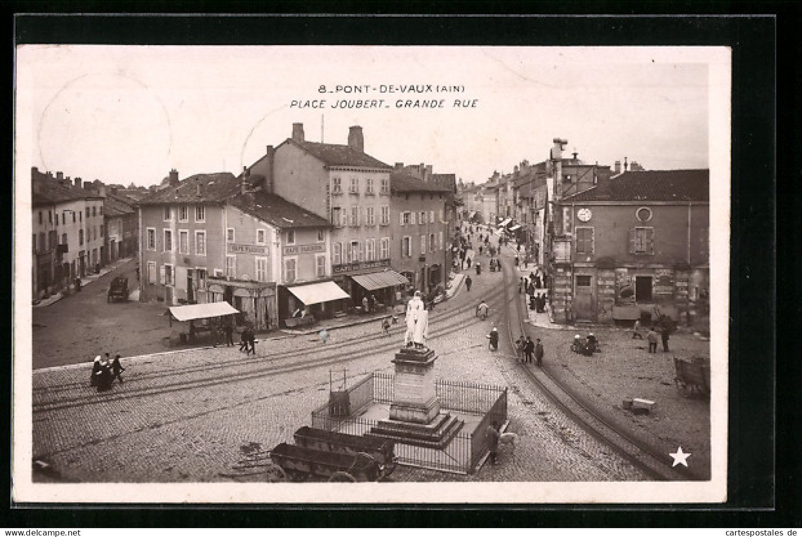 CPA Pont-de-Vaux, Place Joubert, Grande Rue  - Pont-de-Vaux