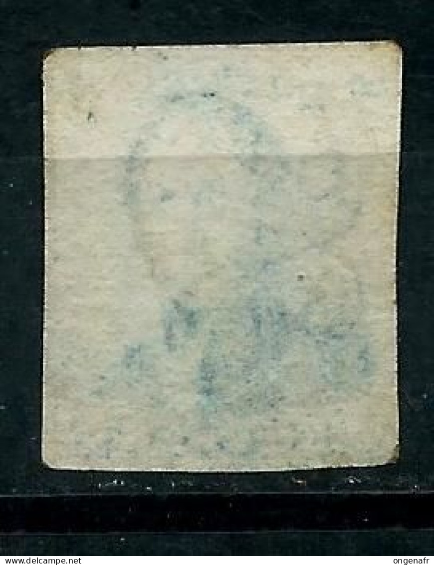 20 Centimes Bleu - N° 2 - Obl 83 ( MONS ) - 1849 Schulterklappen