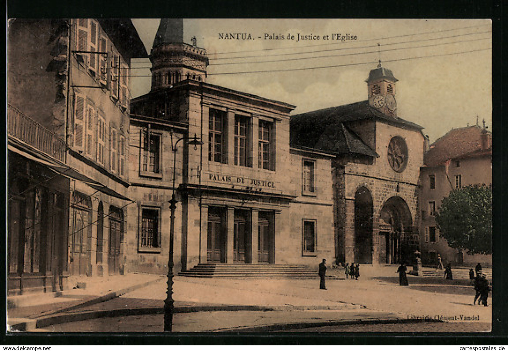 CPA Nantua, Palais De Justice Et L`Eglise  - Nantua