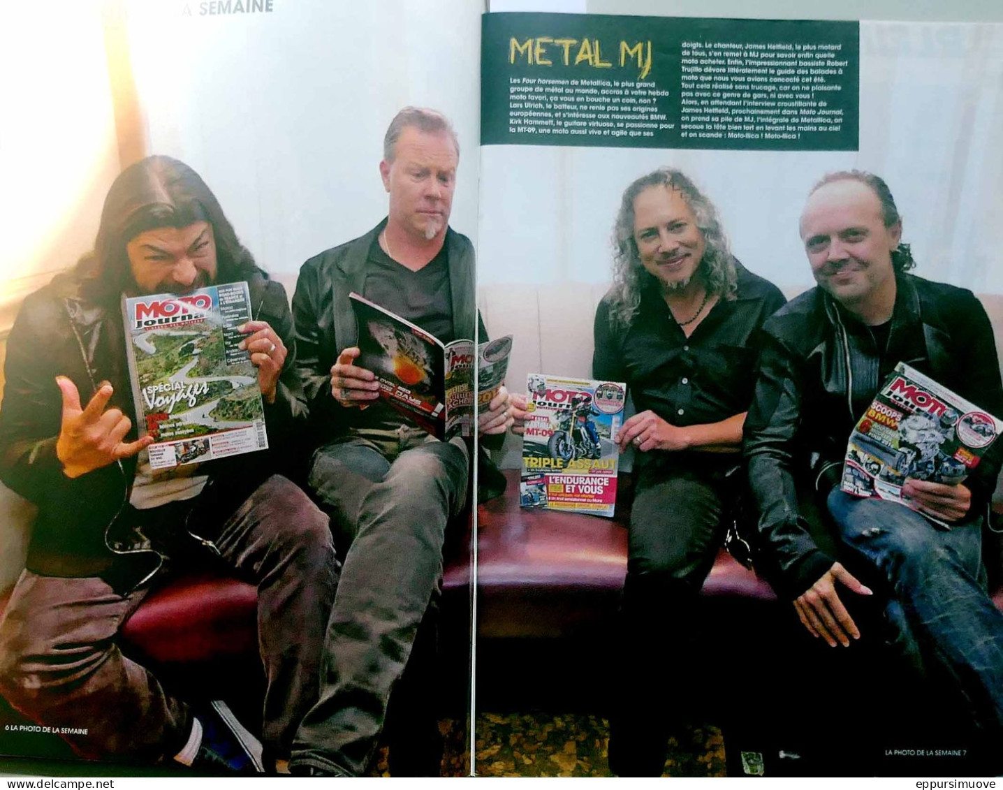 Article Papier 2 Pages MOTO JOURNAL METALLICA Octobre 2013 MJFL - Ohne Zuordnung