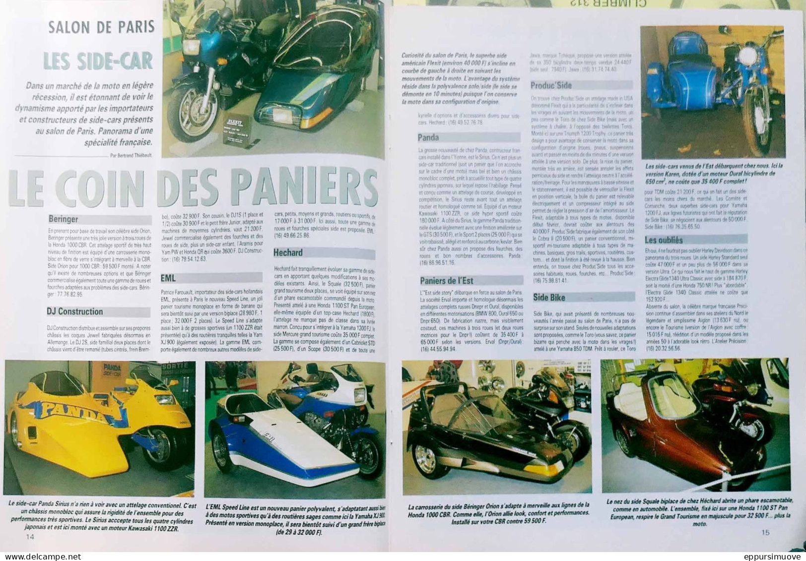 Article Papier 2 Pages SIDE-CAR SALON DE PARIS Décembre 1991 MJFL - Ohne Zuordnung