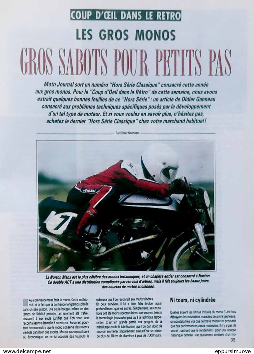 Article Papier 3 Pages MONO MOTO GUZZI NORTON MANX MAGNAT NSU Octobre 1991 MJFL - Unclassified