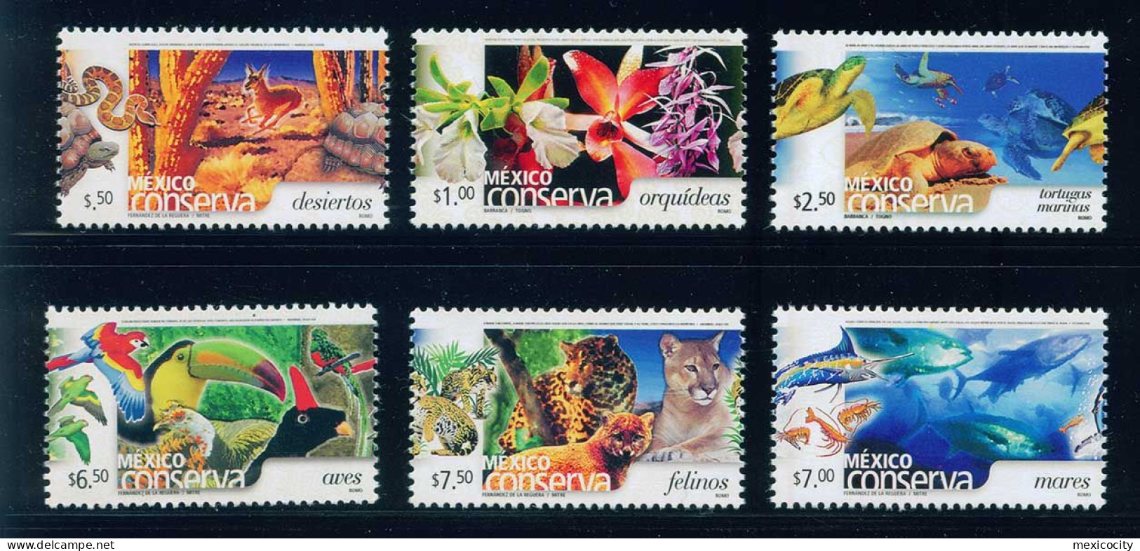 MEXICO 2005 Definitives Romo Printings 6 Diff. Stamp Collection, Mint NH Unmounted, Scarce Set Thus - Mexico