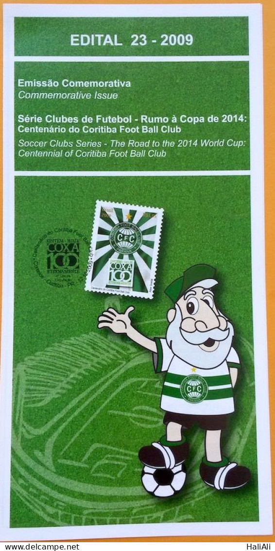 Brochure Brazil Edital 2009 23 Football Coritiba Without Stamp - Covers & Documents