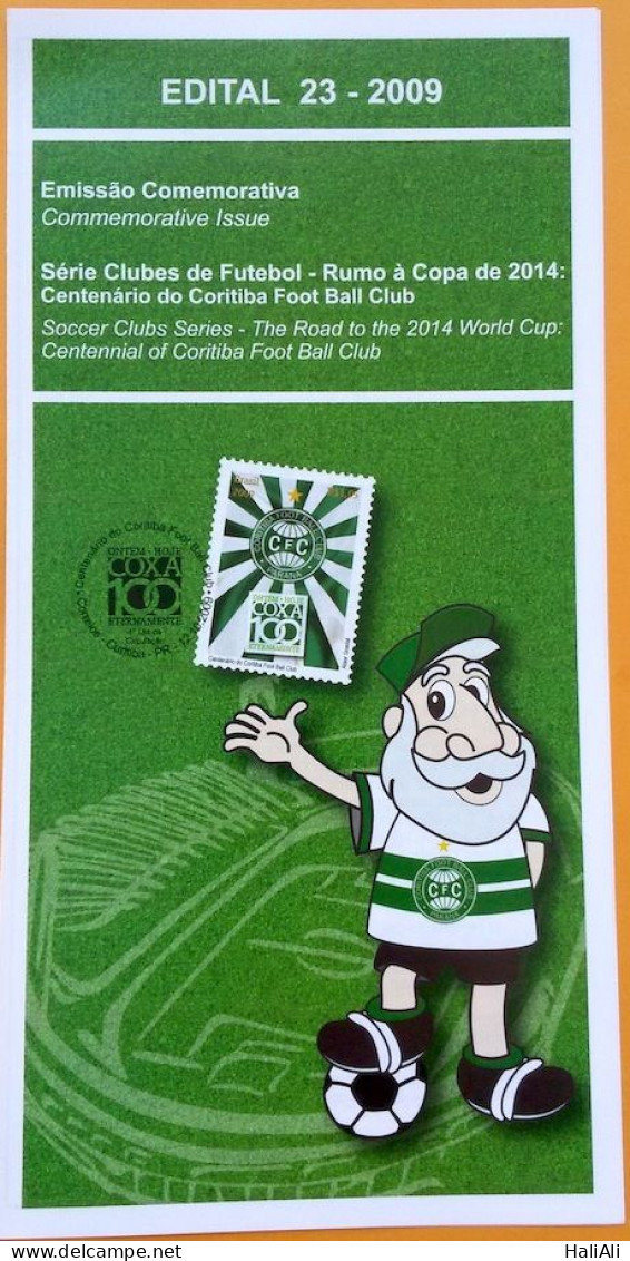 Brochure Brazil Edital 2009 23 Football Coritiba Without Stamp - Lettres & Documents