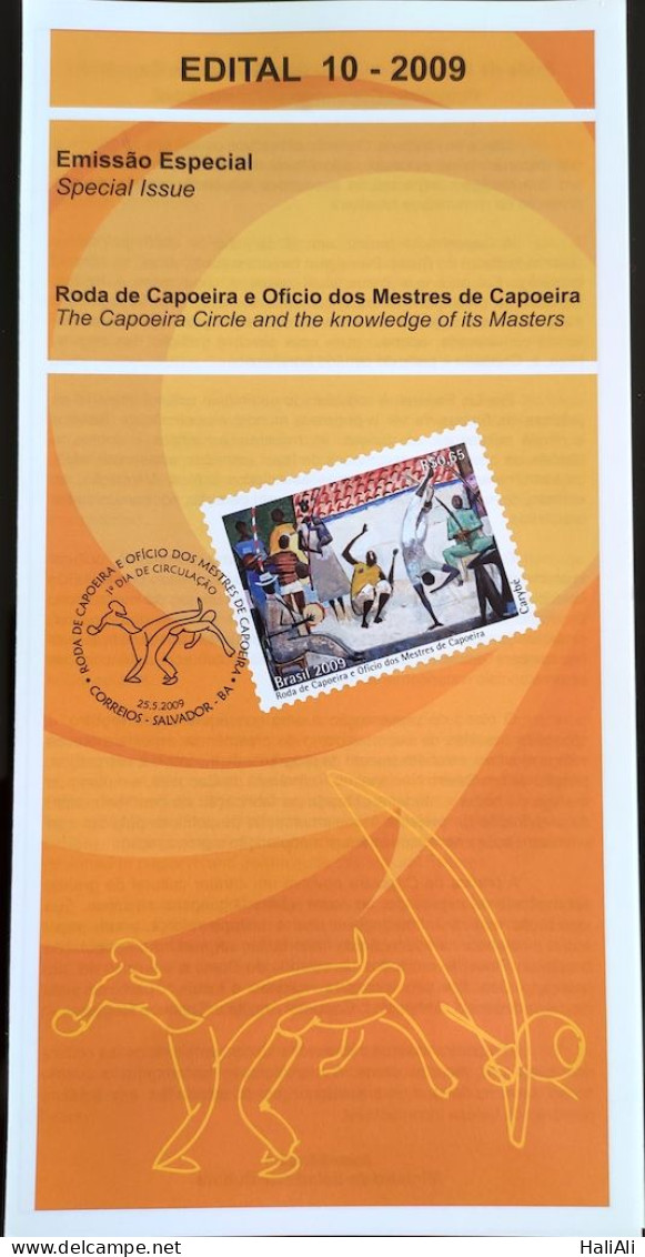 Brochure Brazil Edital 2009 10 Roda De Capoeira Musica Without Stamp - Storia Postale