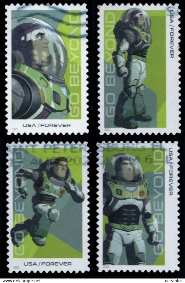 Etats-Unis / United States (Scott No.5712a - Buzz Lightyear) (o) Set Oof 4 - Oblitérés