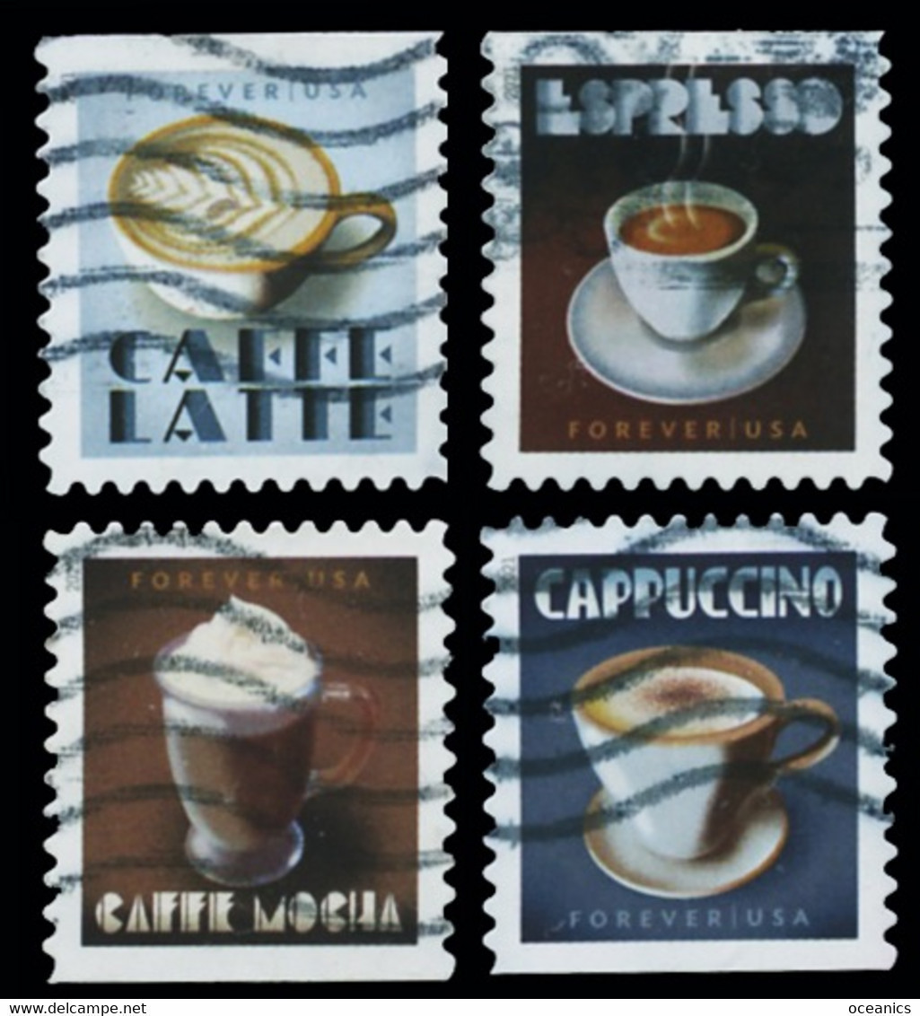 Etats-Unis / United States (Scott No.5569-72 - Espresso Drinks) (o) P3 - Used Stamps