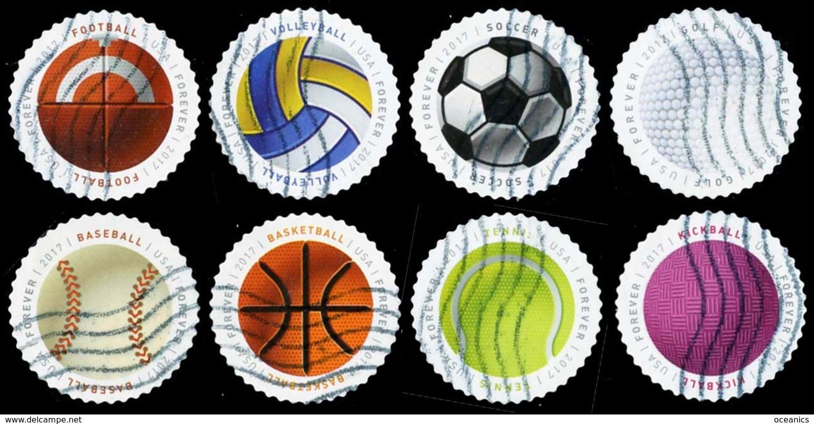 Etats-Unis / United States (Scott No.5203-10 - Balles De Sport / Sports Balls) (o) - Gebruikt