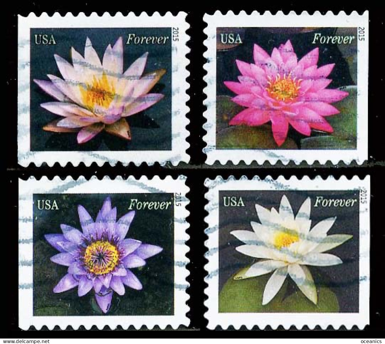 Etats-Unis / United States (Scott No.4964-67 - Lis D'eau / Water Lily) (o)  P3 - Gebruikt