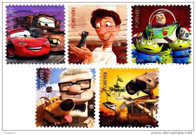 Etats-Unis / United States (Scott No.4553-57 - Personages De Disney / Pixar Films / Disney Characters) (o) Série / Set - Oblitérés