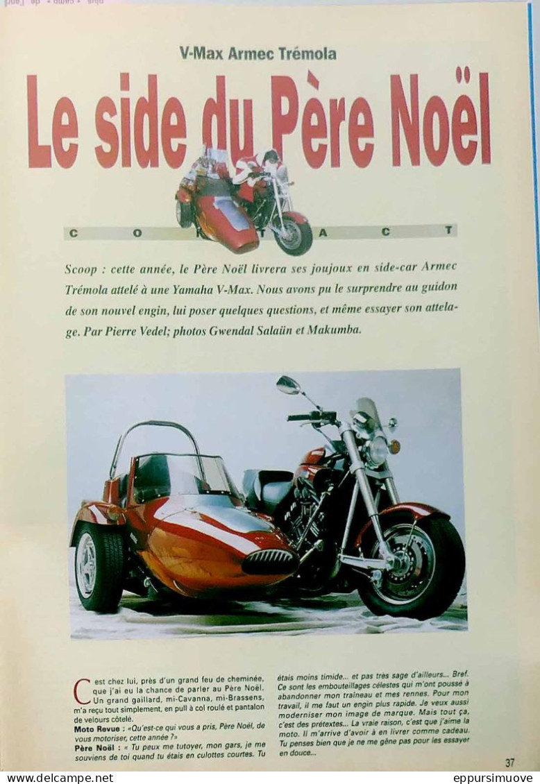 Article Papier 5 Pages SIDE-CAR ARMEC TREMOLA YAMAHA V-MAX Décembre 1991 MRFL 1 - Ohne Zuordnung