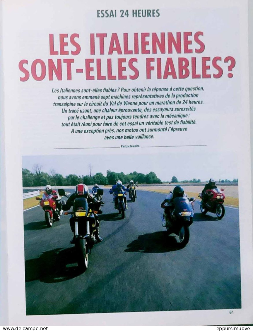 Article Papier 10 Pages MOTOS ITALIENNES 24H DU MANS APRILIA CAGIVA GILERA MORINI DUCATI Juillet 1991 MJFL - Unclassified