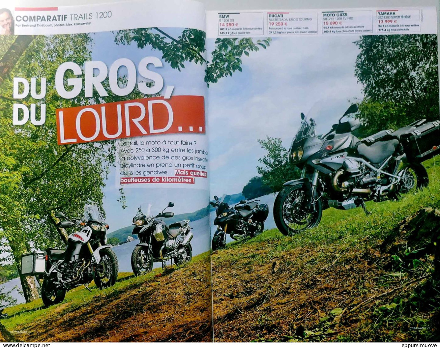 Article Papier 12 Pages TRAILS MOTO GUZZI STELVIO 8V YAMAHA SUPER TENERE DUCATI MULTISTRADA BMW R1200 GS Juin 2011 MJFL - Ohne Zuordnung