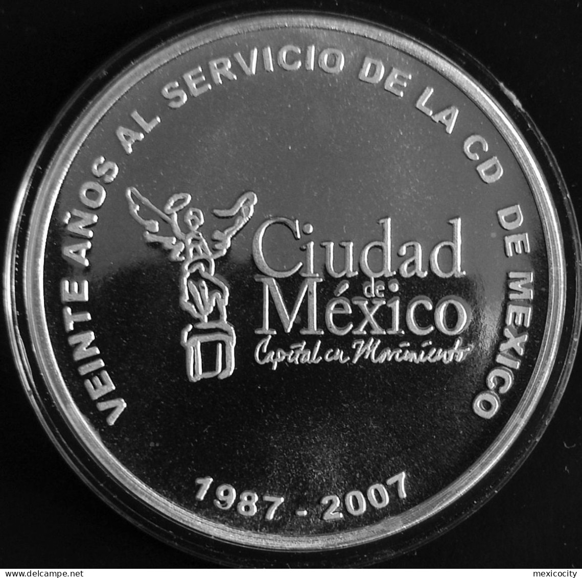 MEXICO 2007 Mex. City SUBWAY Metro Services Award 2 Oz. Silver Piece, See Imgs., Rare & Official - Mexico