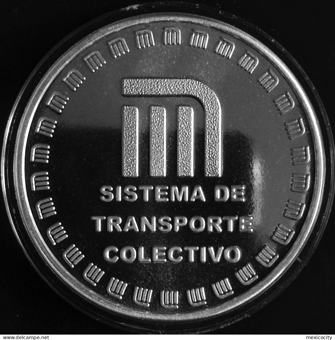 MEXICO 2007 Mex. City SUBWAY Metro Services Award 2 Oz. Silver Piece, See Imgs., Rare & Official - Mexique