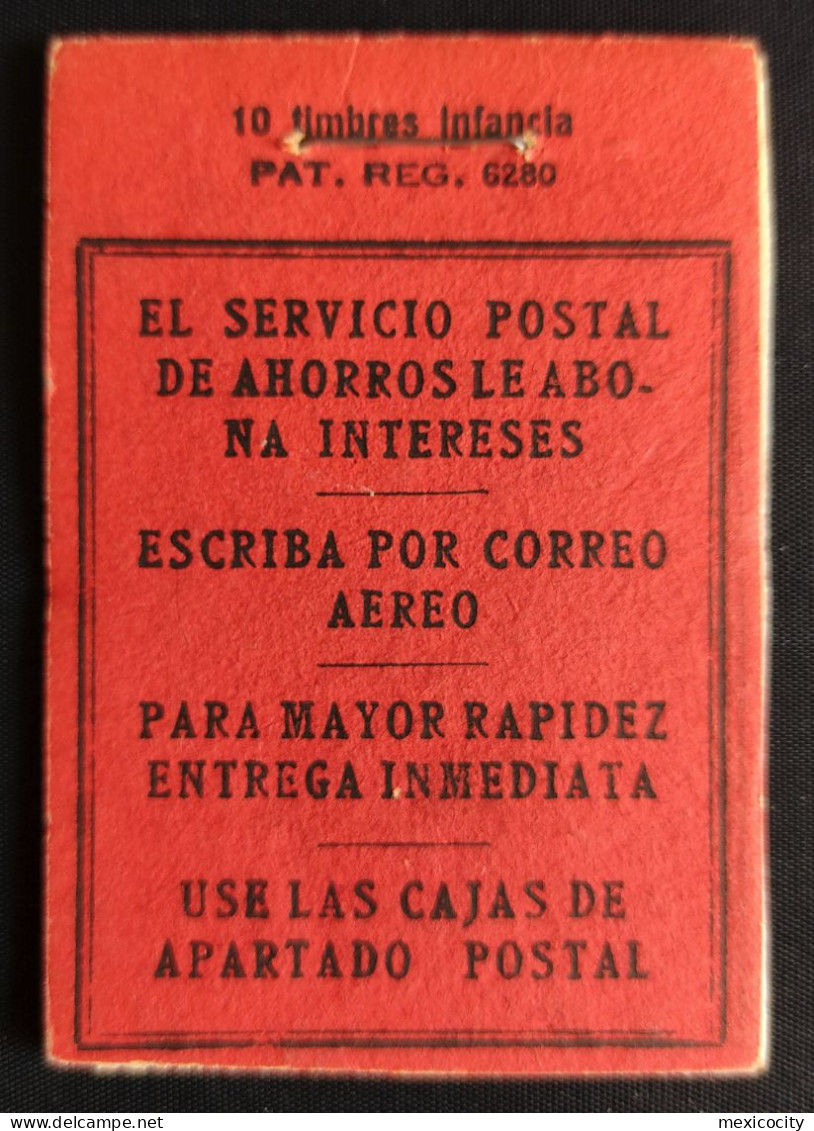 MEXICO 1929 BOOKLET - Cpl. W/ 10 1c. Postal Tax Stamps, Rare "ANUNCIADORA" Cover, See All Imgs. - Mexico