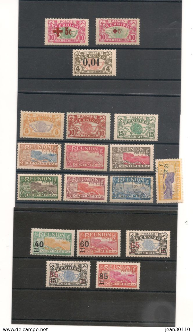 RÉUNION 1915/27 LOT* Cote : 26,00 € - Nuovi