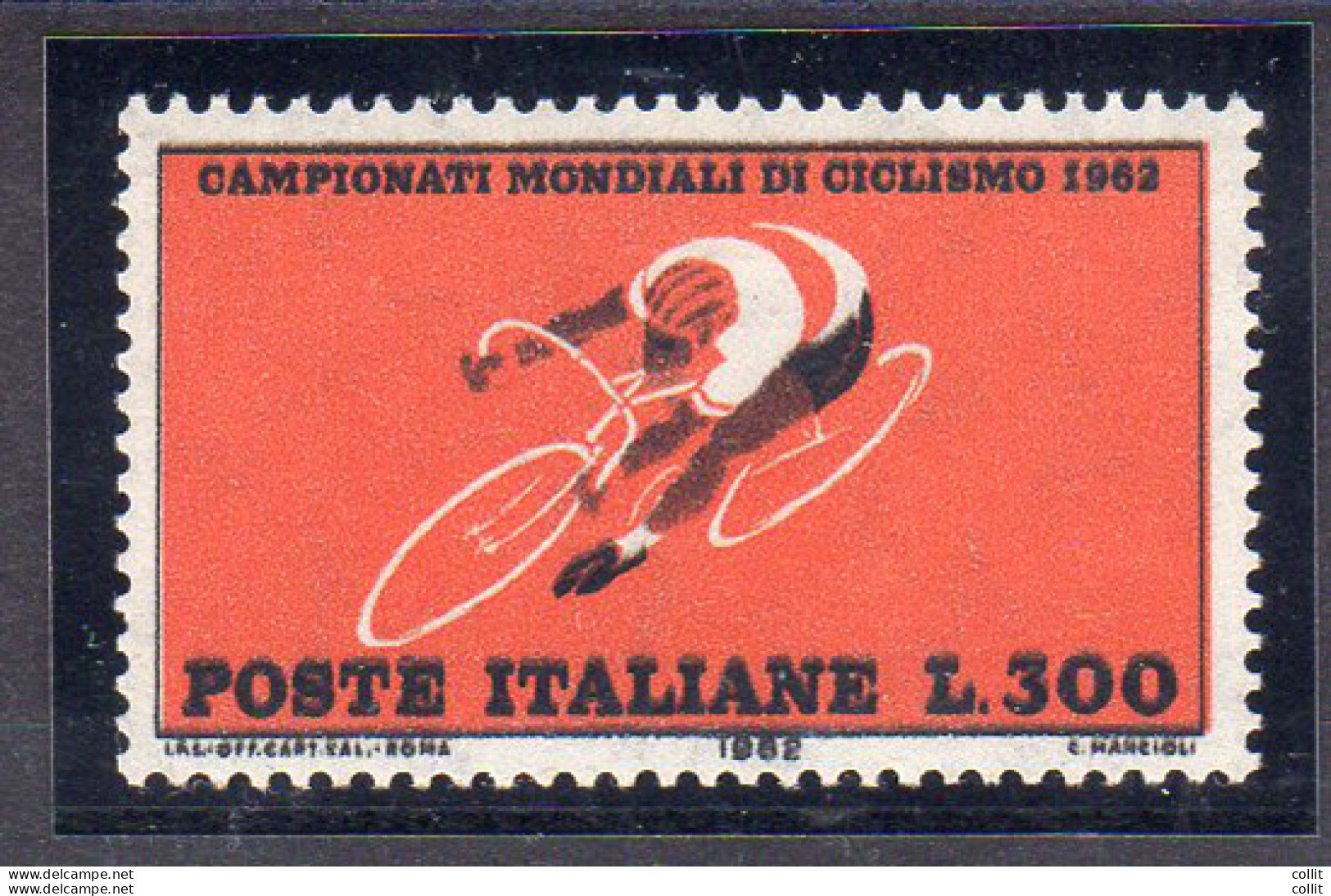 Ciclismo Lire 300 Varietà Stampa Smossa - Varietà E Curiosità