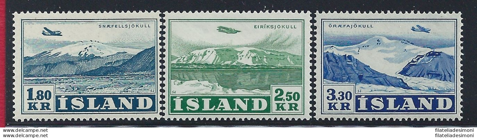 1952 ISLANDA, Posta Aerea N. 27/29 - 3 Valori Mista - MNH** - Autres & Non Classés