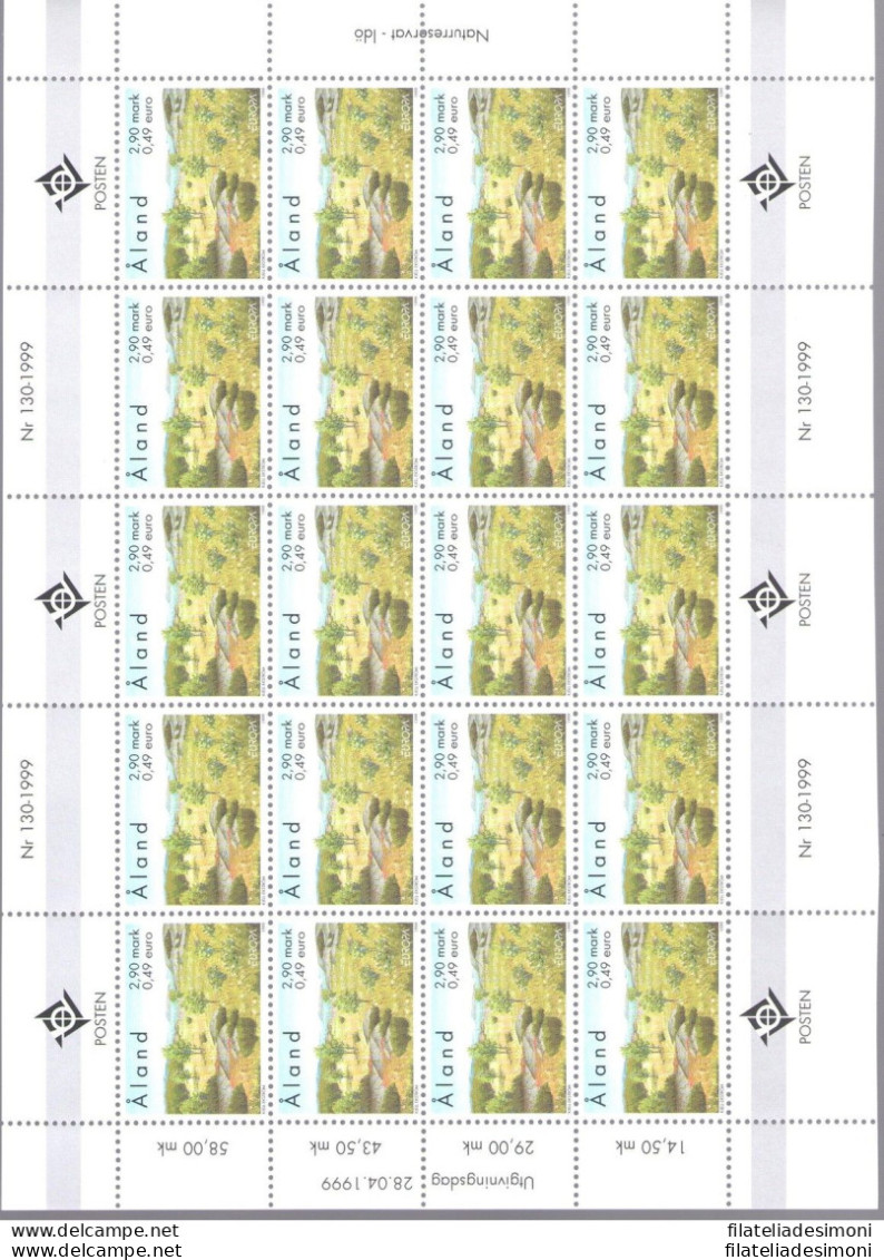 1999 EUROPA CEPT Aland 1 Minifoglio 20 Val &quot;Parchi Naturali&quot;  MNH** - Andere & Zonder Classificatie