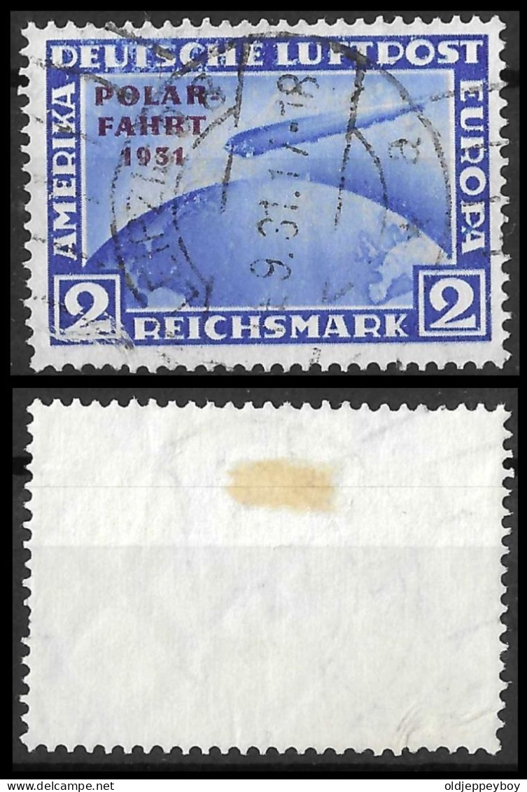 GERMANY Stamp GERMANY ZEPPELIN 1931 POLAR-FAHRT 2RM Sc#C41 ,Mi.457 USED - Airmail & Zeppelin