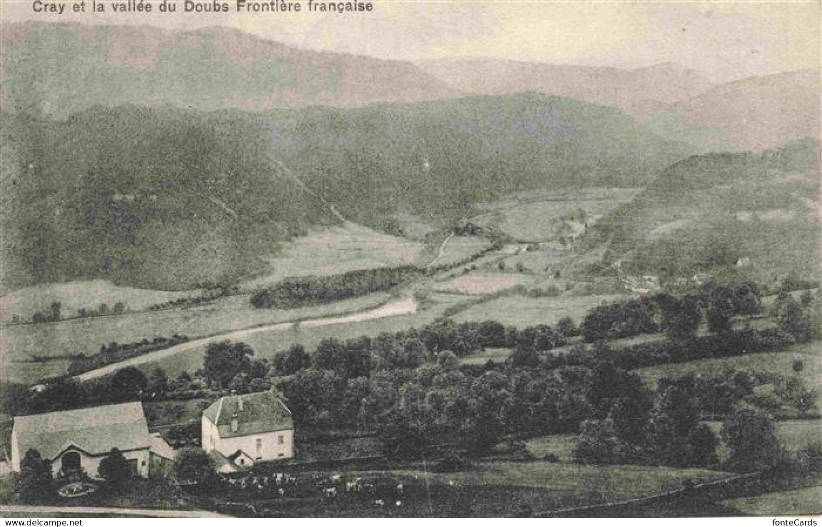 13971248 Cray_Reclere-Roche-d_Or_JU Panorama Vallée Du Doubs Frontière Francaise - Autres & Non Classés