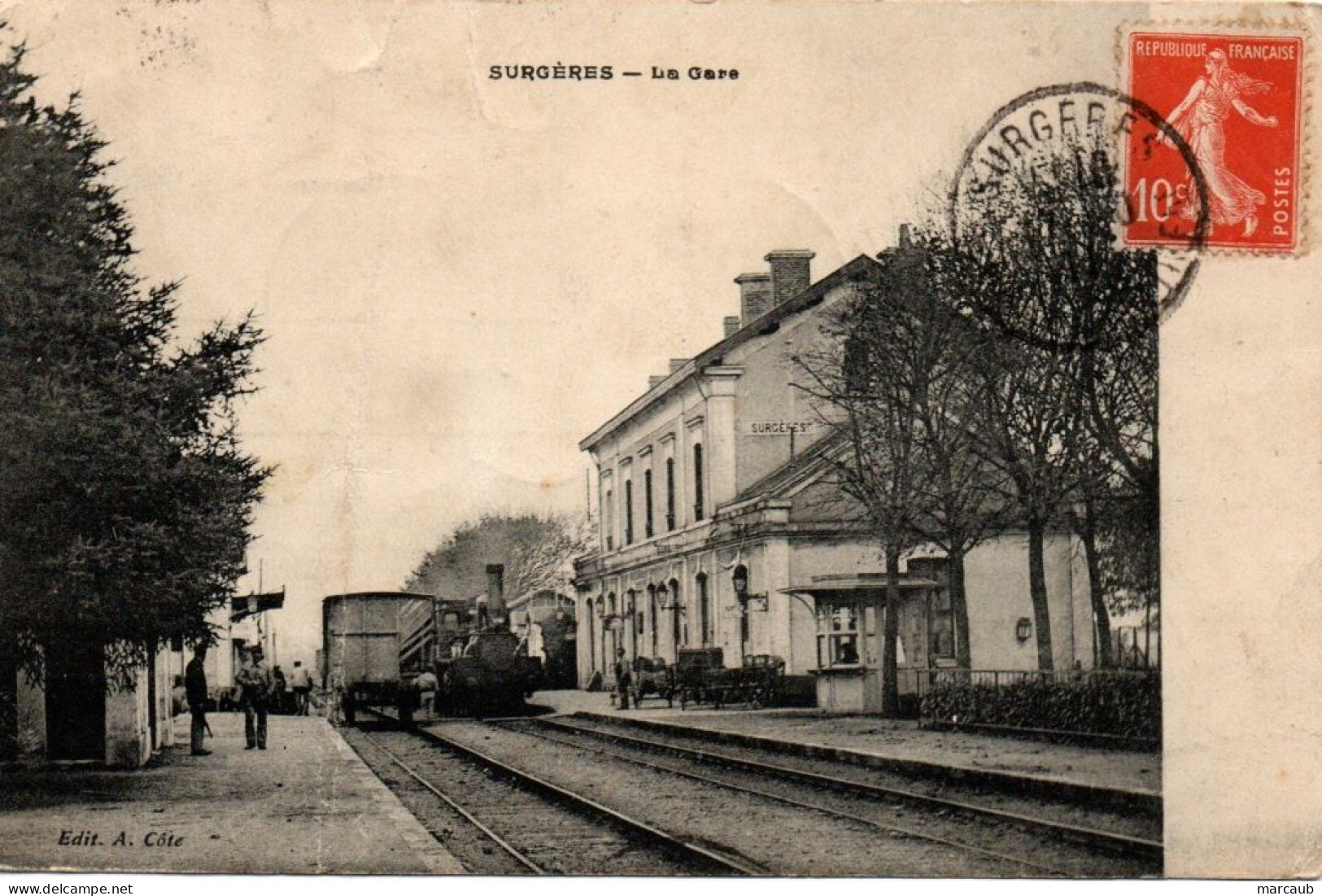 CPA 17 Charente Maritime - SURGERES - La Gare - Surgères