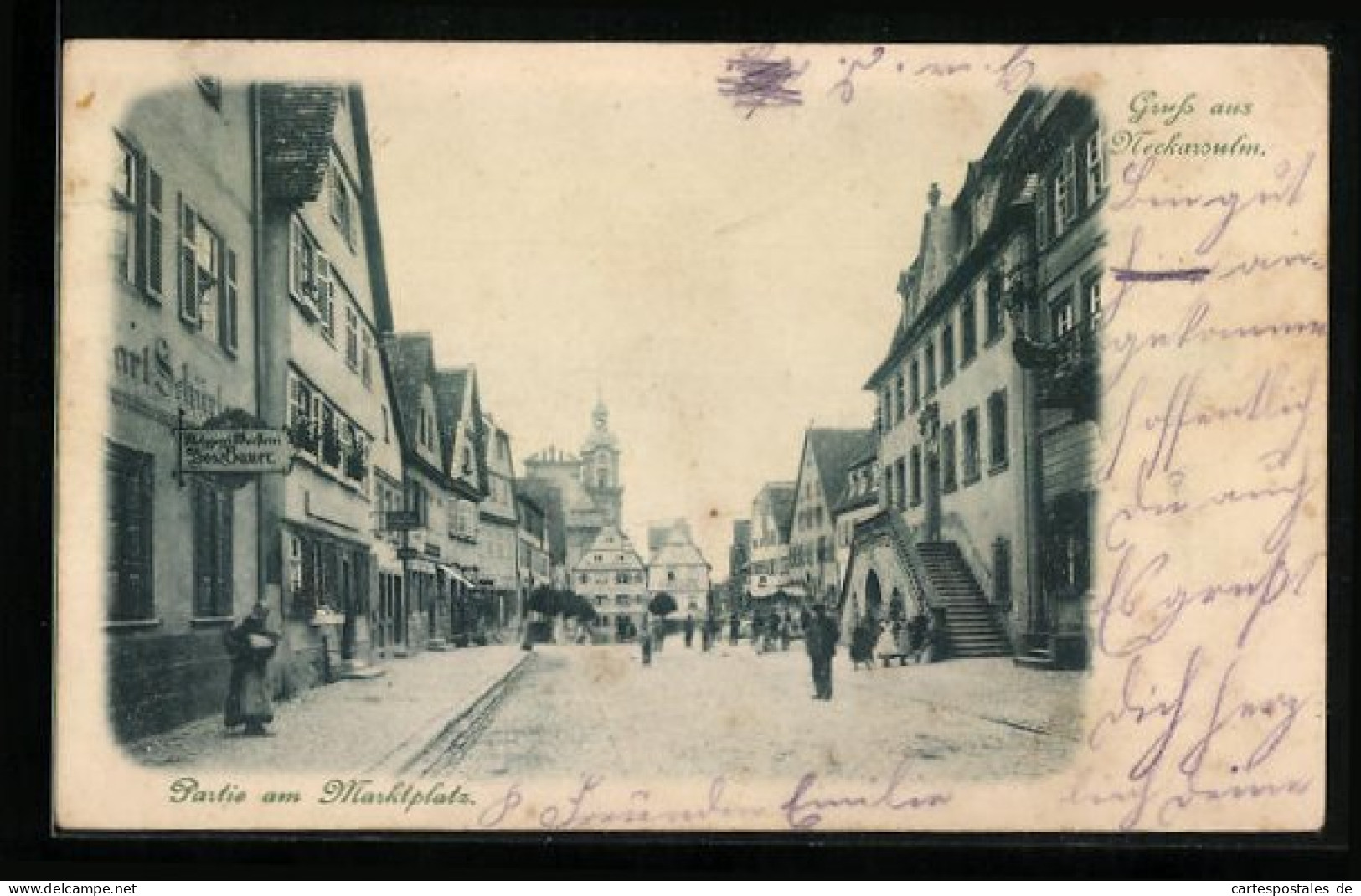 AK Neckarsulm, Partie Am Marktplatz  - Neckarsulm