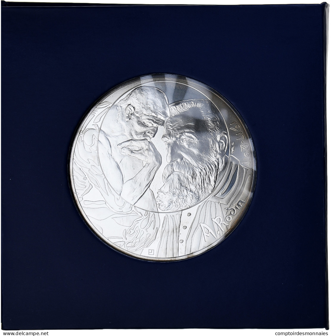 France, 100 Euro, Auguste Rodin, 2017, Monnaie De Paris, FDC, Argent - France