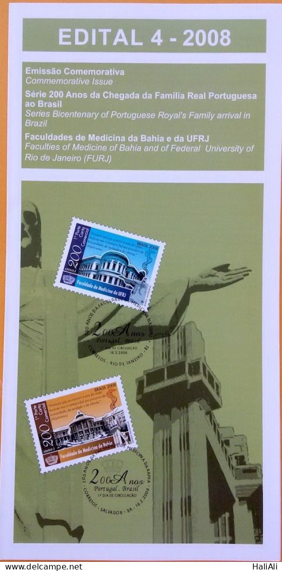 Brochure Brazil Edital 2008 04 Faculty Of Medicine Education Health Without Stamp - Storia Postale