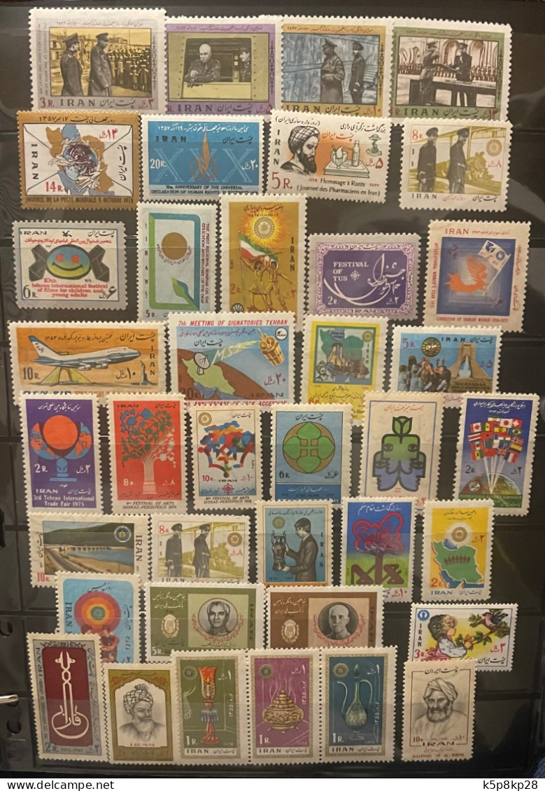 1973-78 Stamps, 32 Full Sets, Mostly MNH, VF - Iran