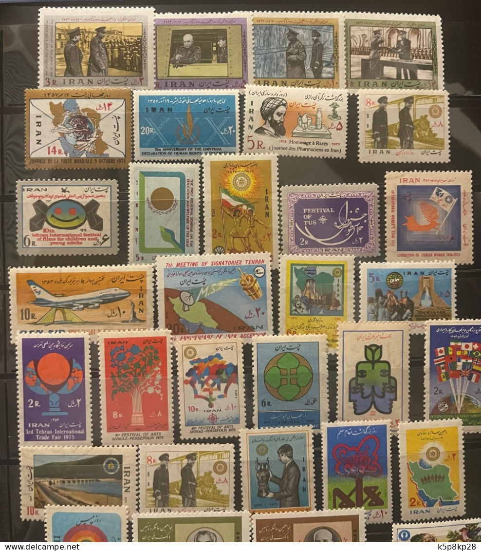 1973-78 Stamps, 32 Full Sets, Mostly MNH, VF - Iran