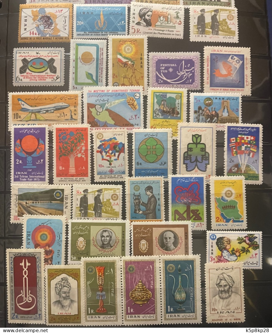 1973-78 Stamps, 32 Full Sets, Mostly MNH, VF - Iran