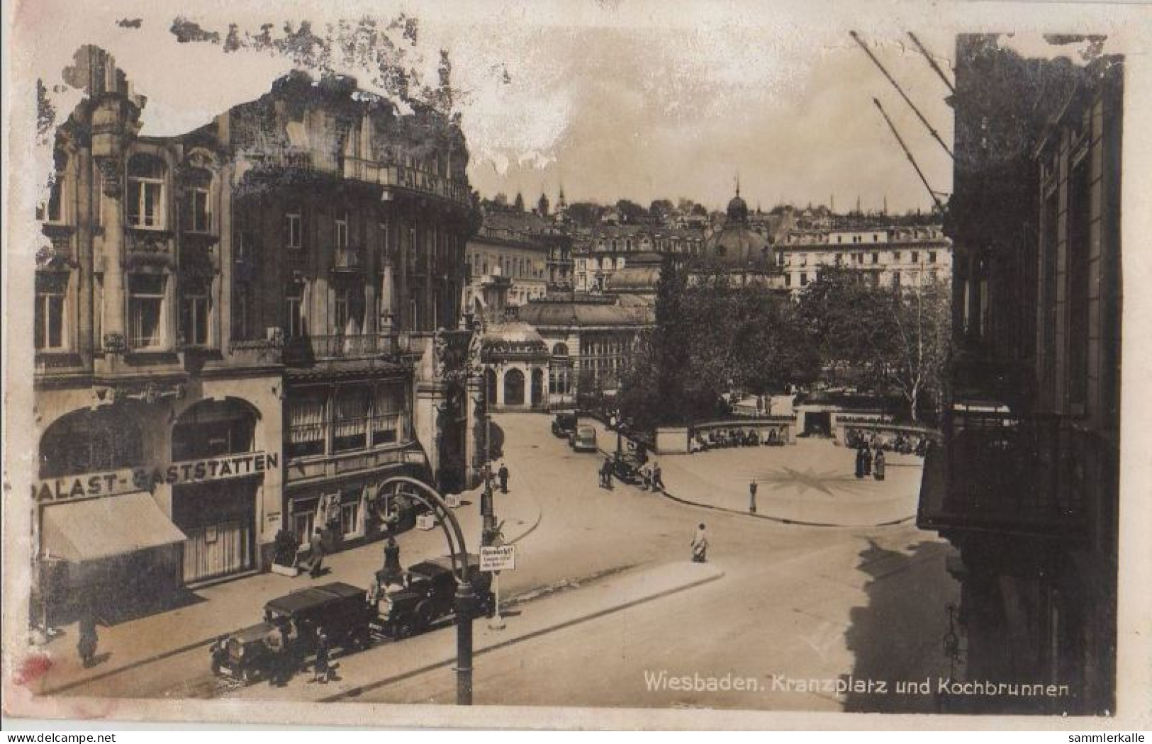 32083 - Wiesbaden - Kranzplatz Und Kochbrunnen - Ca. 1950 - Wiesbaden