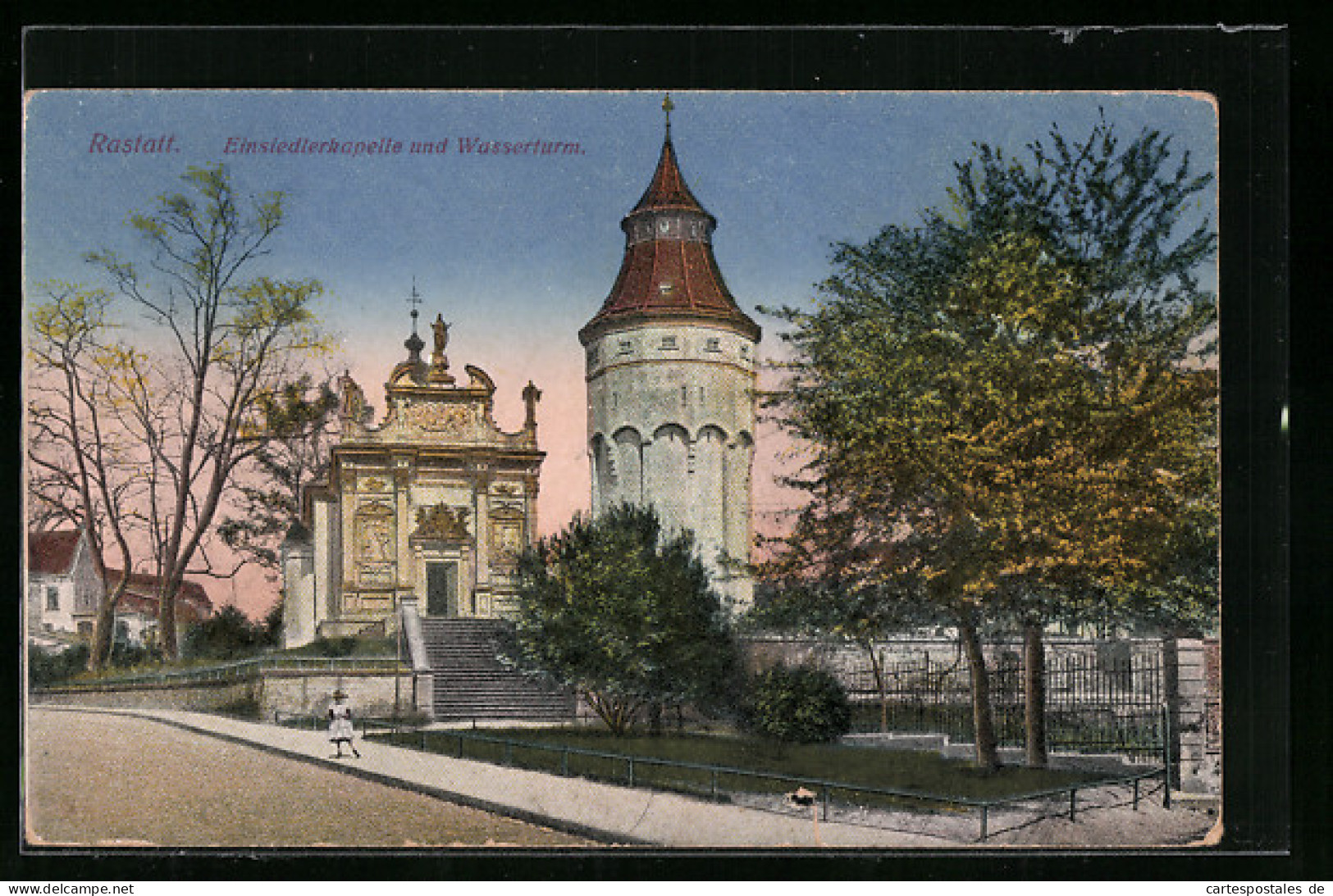 AK Rastatt, Einsiedlerkapelle Und Der Wasserturm  - Rastatt
