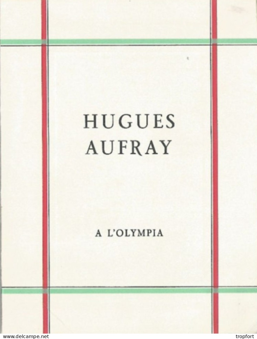 Superbe CARTON INVITATION HUGUES AUFRAY à L'OLYMPIA  1966 // PRESBOIT TARBES NINO FERRER Marianne FAITHFULL - Cartes De Visite