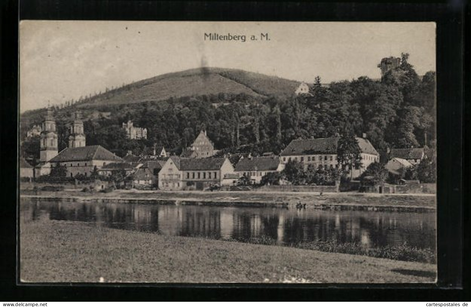 AK Miltenberg A. M., Blick Vom Flussufer Zur Kirche Im Ort  - Miltenberg A. Main