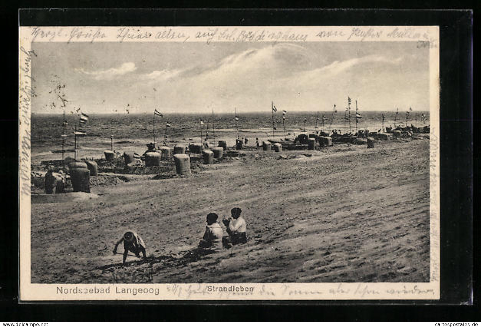 AK Nordseebad Langeoog, Strandleben Mit Meeresblick  - Langeoog