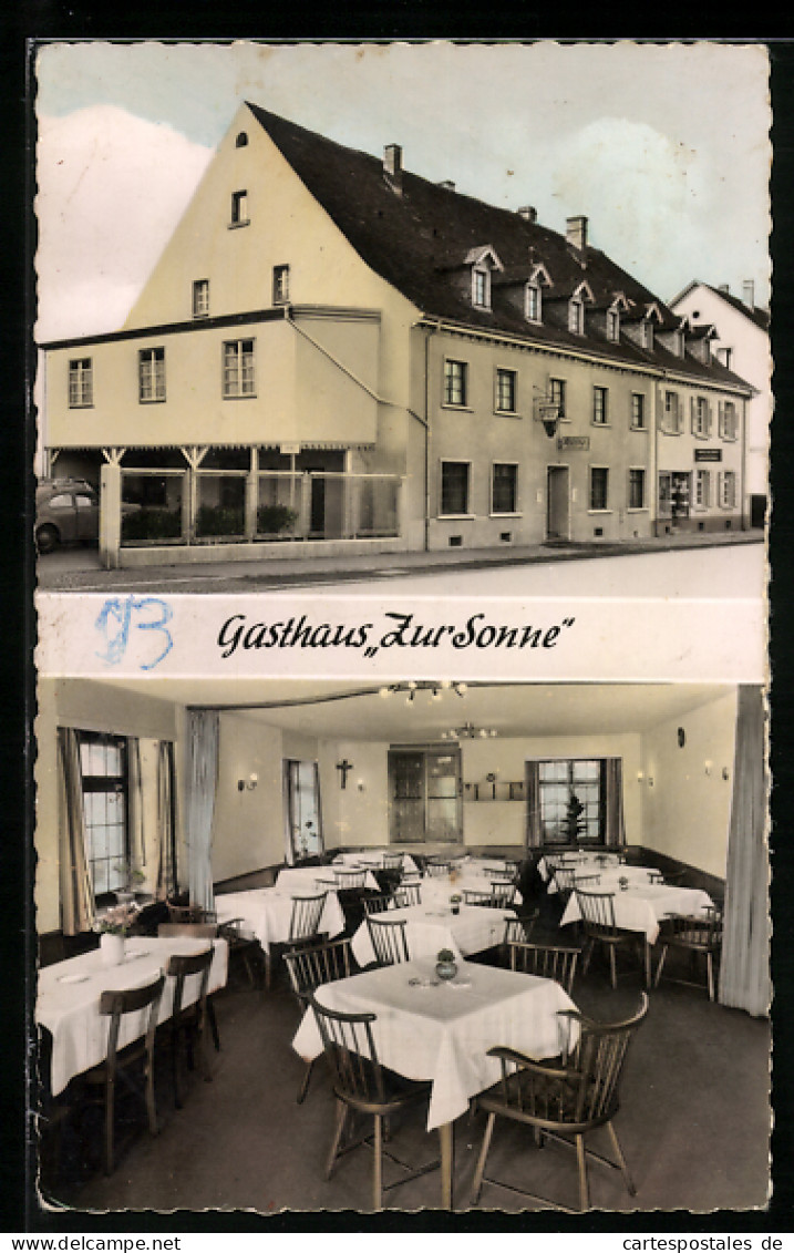 AK Freiburg I. Breisgau, Gasthaus Zur Sonne, Bes. Josef Biermann, Basler Strasse 58  - Freiburg I. Br.