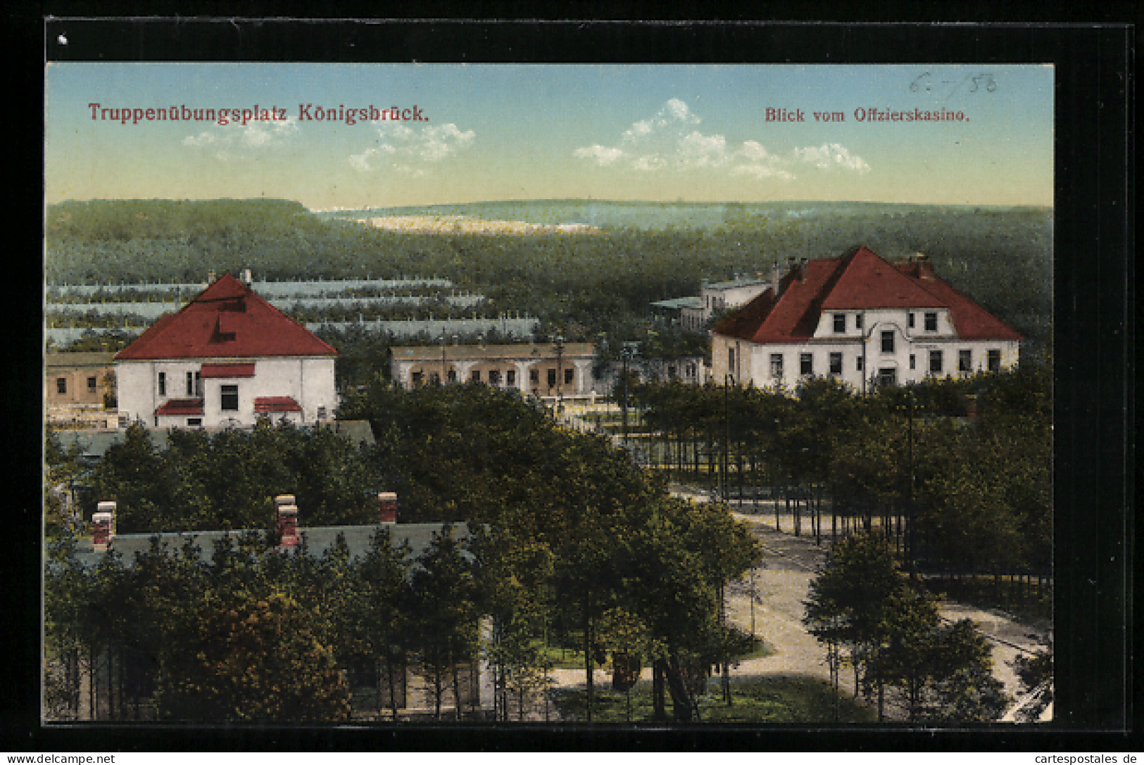 AK Königsbrück, Truppenübungsplatz, Blick Vom Offizierskasino  - Koenigsbrueck