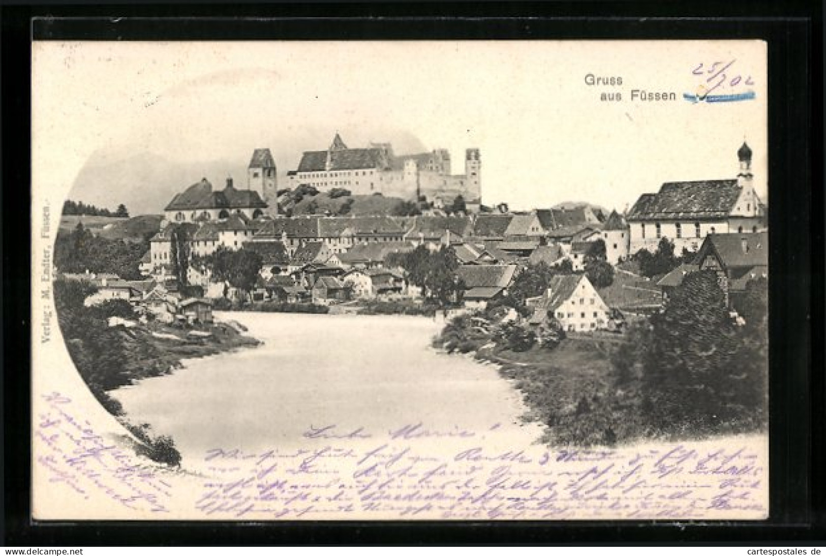 AK Füssen, Panorama Mit Schloss  - Füssen