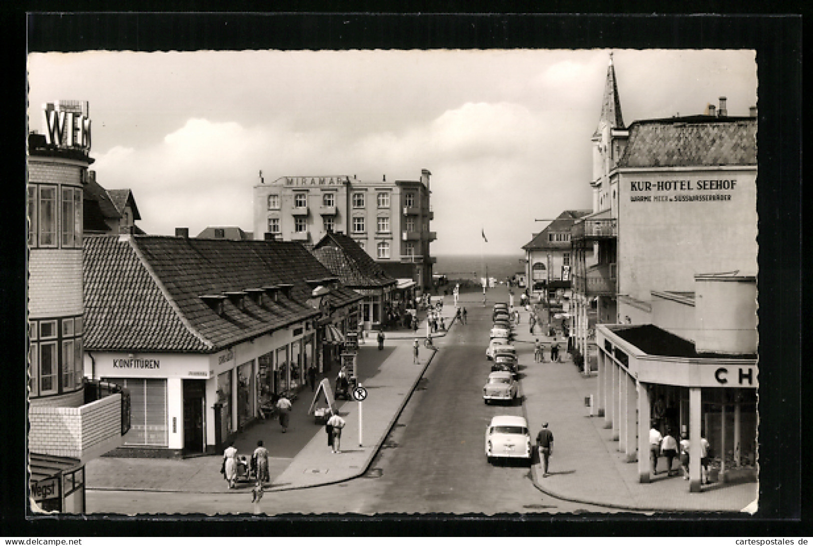 AK Westerland / Sylt, Friedrichstrasse Mit Kurhotel Seehof  - Sylt