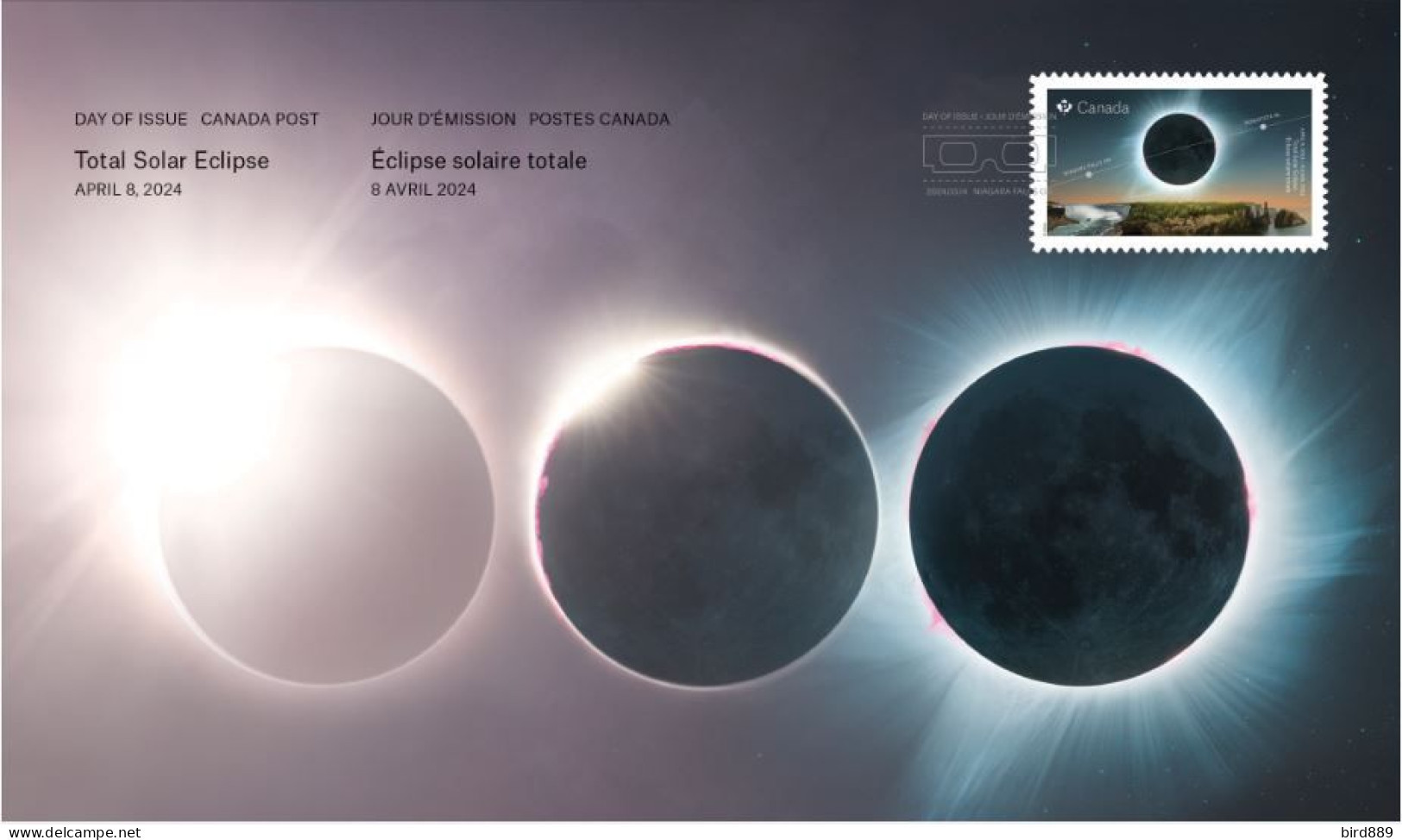 2024 Canada Niagara Falls Solar Eclipse FDC - See Second Image For Verso - 2011-...