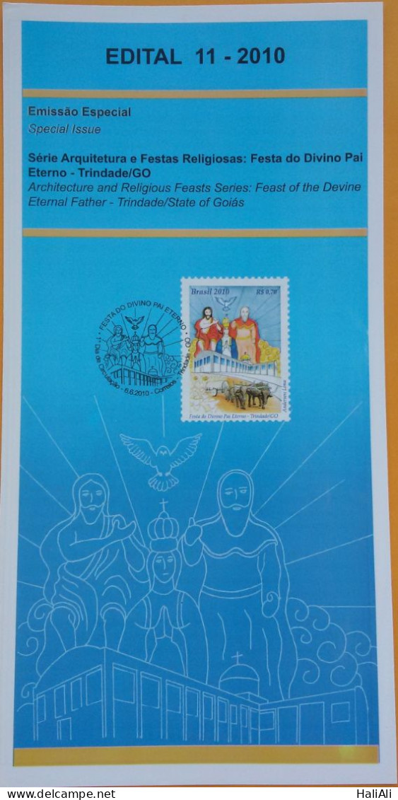 Edital 2010 11 Religião Divino Pai Eterno Trindade GO Sem Selo - Storia Postale