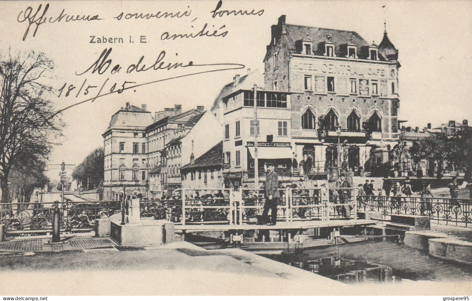 ZABER SAVERNE HOTEL CENTRAL RARE TIMBRE ALLEMAND 1905 - Saverne