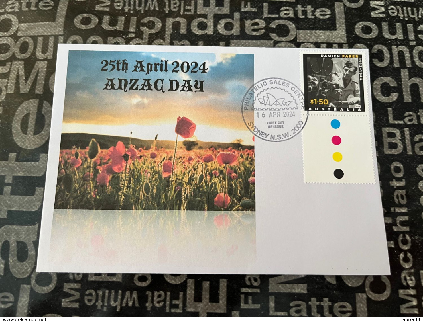 16-4-2024 (4 X 22) Australia ANZAC 2024 - New Stamp Issued 16-4-2024 (on Cover With Gutter) - Cartas & Documentos