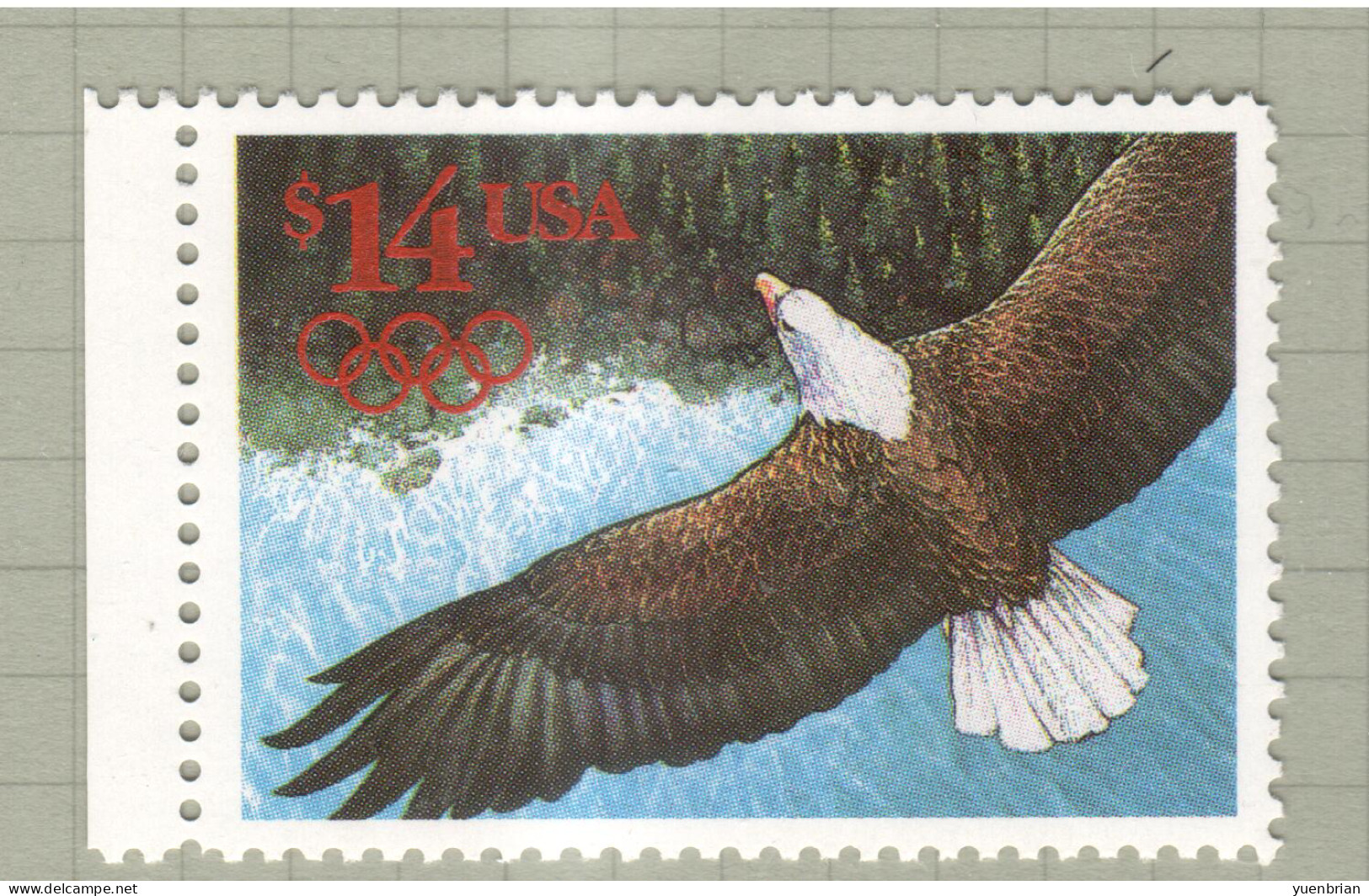 USA 1991, Bird, Birds, American Bald Eagle, 1v, MNH**, Excellent Condition - Adler & Greifvögel