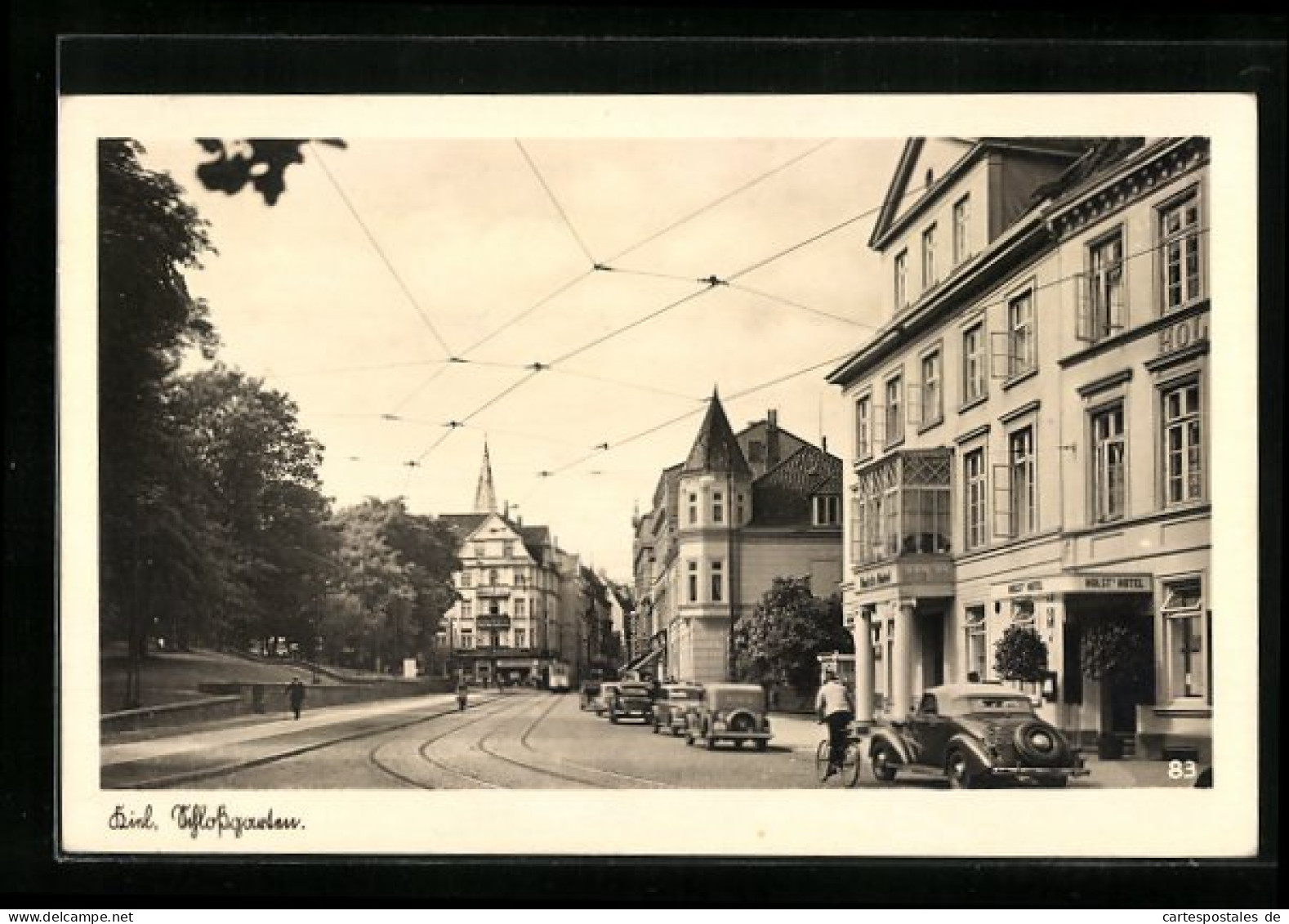 AK Kiel, Schlossgarten Strasse Mit Strassenbahn  - Kiel