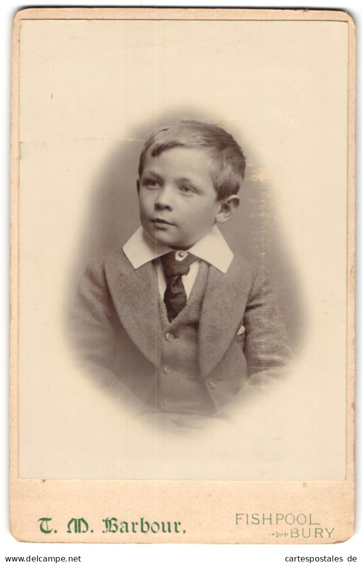 Photo T. M. Barbour, Bury, Kleiner Junge Im Anzug Mit Krawatte  - Personnes Anonymes